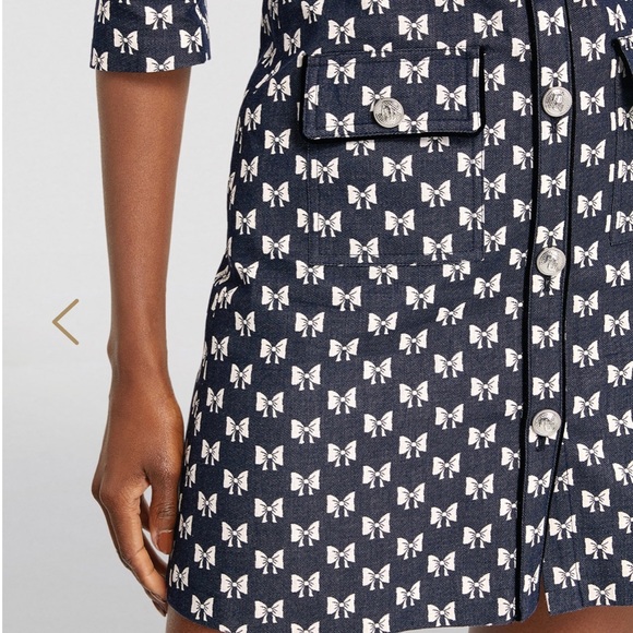 HOST PICK⭐️MAJE Bow Print Mini Dress bow 💝 Designer Dress 🤍 - Picture 9 of 15